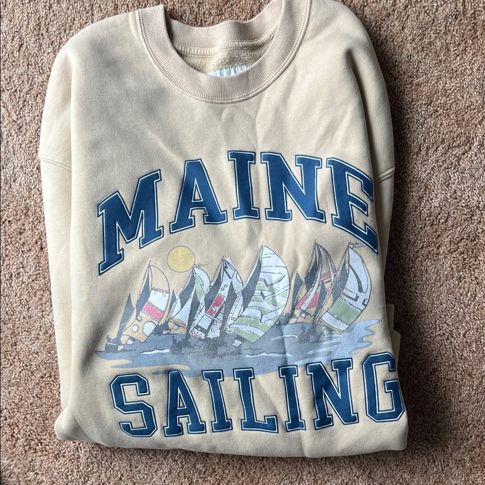 Abercrombie & Fitch Cream Soft Knit Sweatshirt